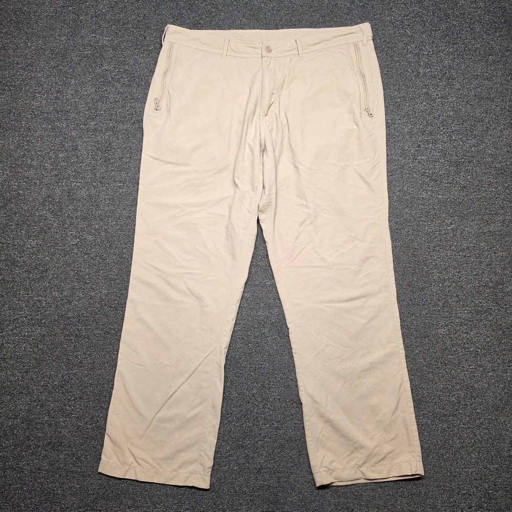 Clothing Arts Pick-Pocket Proof Pants Tan Mens 38x32 Travel Hiking Nylon Secure